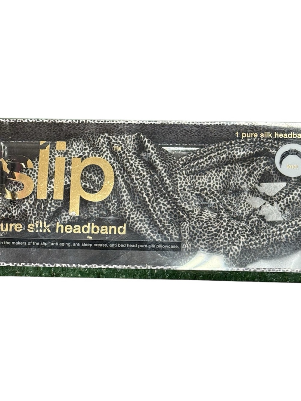 Slip pure silk leopard print headband in  Box